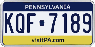 PA license plate KQF7189