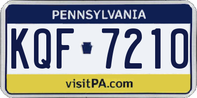 PA license plate KQF7210