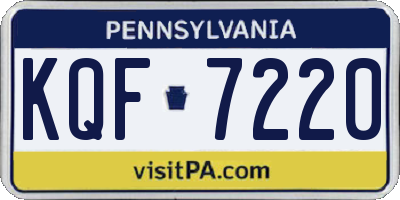 PA license plate KQF7220