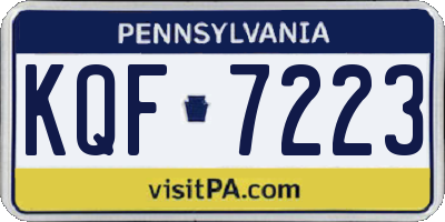PA license plate KQF7223