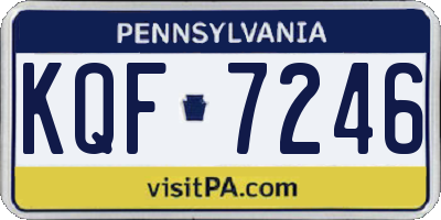 PA license plate KQF7246