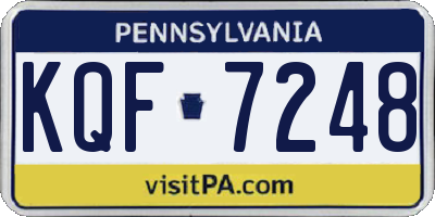 PA license plate KQF7248