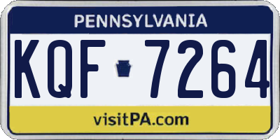 PA license plate KQF7264