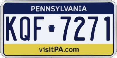 PA license plate KQF7271