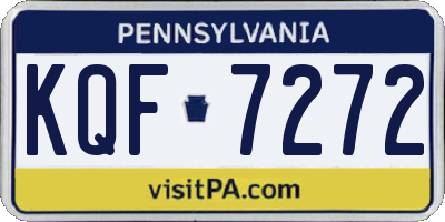 PA license plate KQF7272