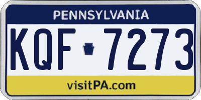 PA license plate KQF7273