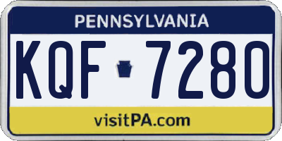 PA license plate KQF7280