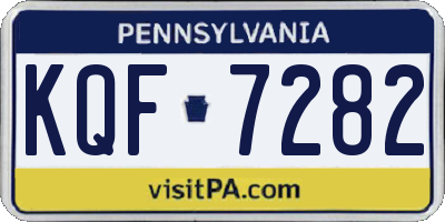 PA license plate KQF7282