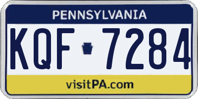 PA license plate KQF7284
