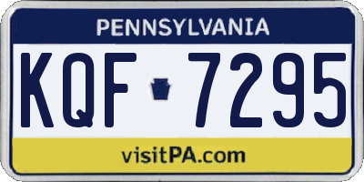 PA license plate KQF7295