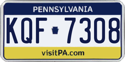 PA license plate KQF7308