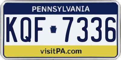 PA license plate KQF7336