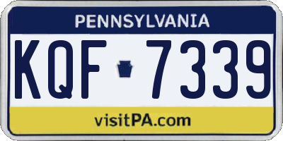 PA license plate KQF7339