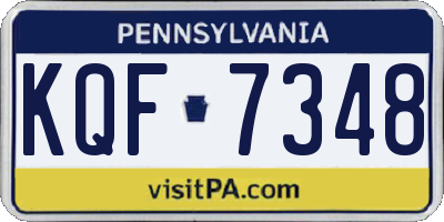 PA license plate KQF7348