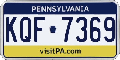 PA license plate KQF7369
