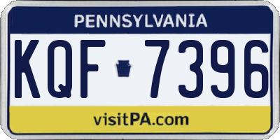 PA license plate KQF7396