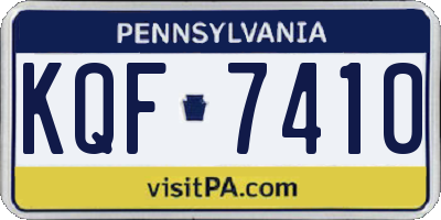 PA license plate KQF7410