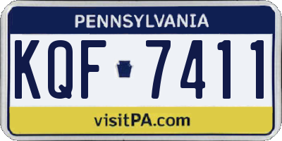 PA license plate KQF7411