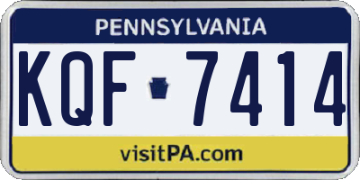 PA license plate KQF7414