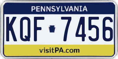 PA license plate KQF7456