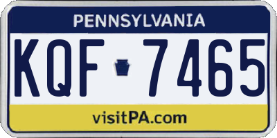 PA license plate KQF7465