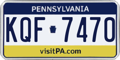 PA license plate KQF7470