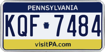 PA license plate KQF7484