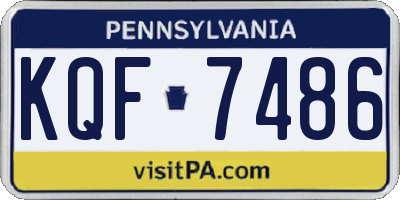 PA license plate KQF7486