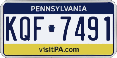 PA license plate KQF7491