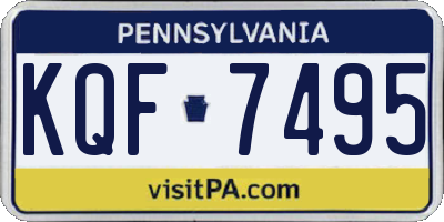 PA license plate KQF7495
