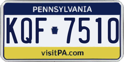 PA license plate KQF7510