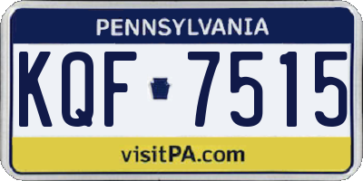 PA license plate KQF7515