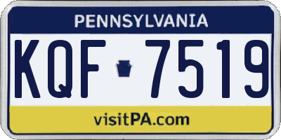 PA license plate KQF7519