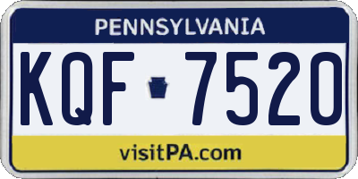 PA license plate KQF7520