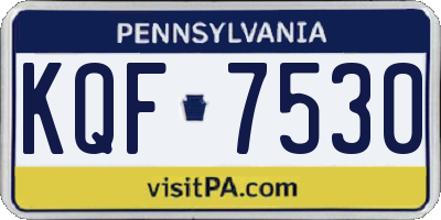PA license plate KQF7530