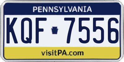 PA license plate KQF7556