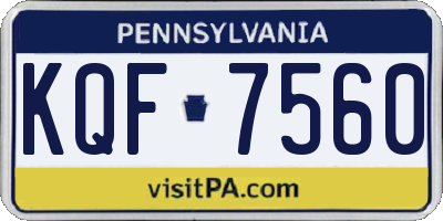 PA license plate KQF7560