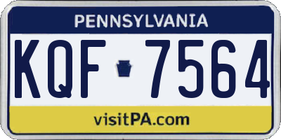 PA license plate KQF7564