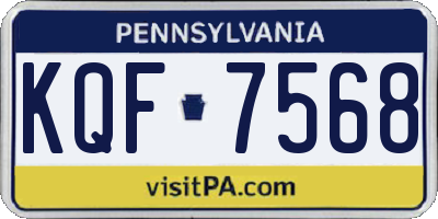 PA license plate KQF7568
