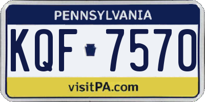 PA license plate KQF7570
