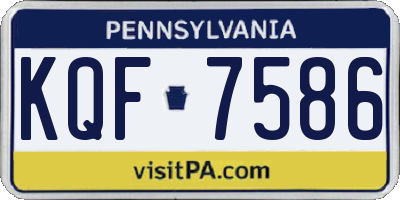 PA license plate KQF7586