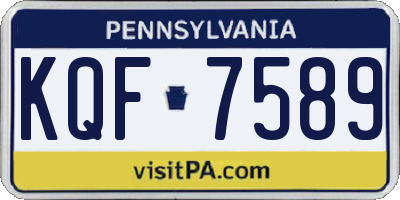PA license plate KQF7589