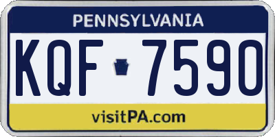 PA license plate KQF7590