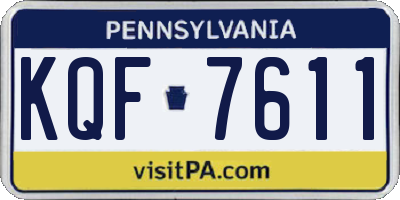 PA license plate KQF7611