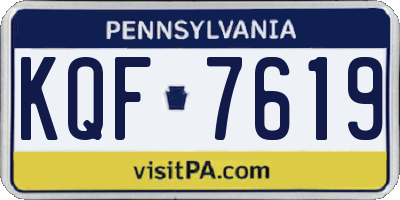 PA license plate KQF7619
