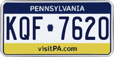 PA license plate KQF7620