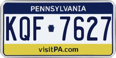 PA license plate KQF7627