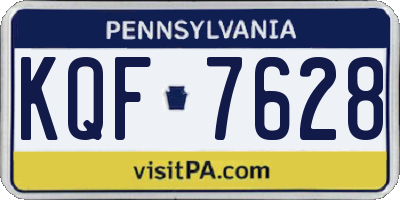 PA license plate KQF7628