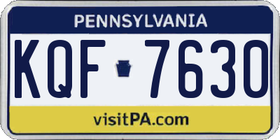 PA license plate KQF7630