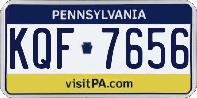 PA license plate KQF7656